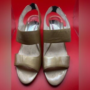 Michael Kors Women's Gold high heel Sandals